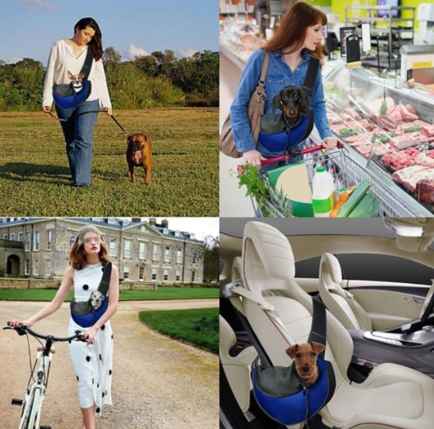 Dog Pet Sling Breathable Shoulder Front/Back Carrier Travel