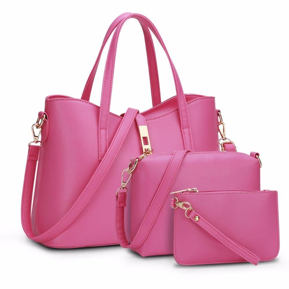 Women Female Top-Handle Messenger Bags Set PU Leather Handbag - Mercy Abounding