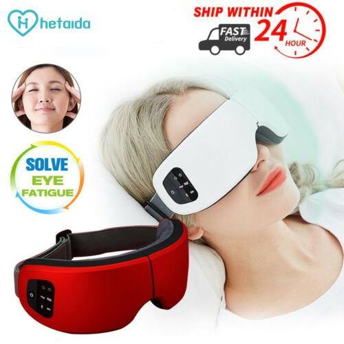 HeTaiDa Eye Massager Anti Wrinkle Fatigue Relief Music Wireless Heating Air Pressure Vibration Eye Massage Glasses for Eye Care