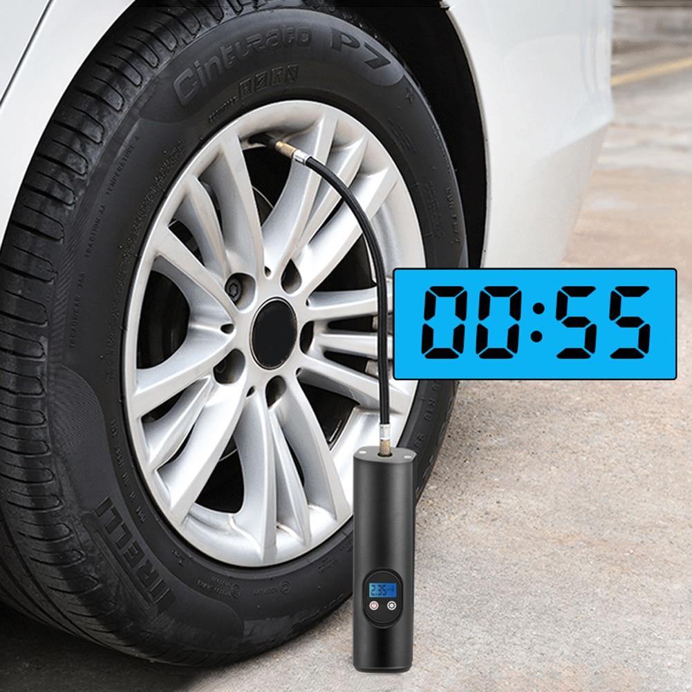 12V 150PSI Car Air Pump Cordless Mini Air Compressor Rechargeable For Motorcycle Bike Bicycle Tire Tyre Ball Inflator with Light