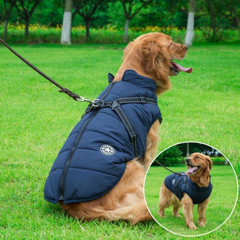 Quality Pet Dog Jacket Coat Sweater Harness Winter Warm Clothes - Mercy Abounding