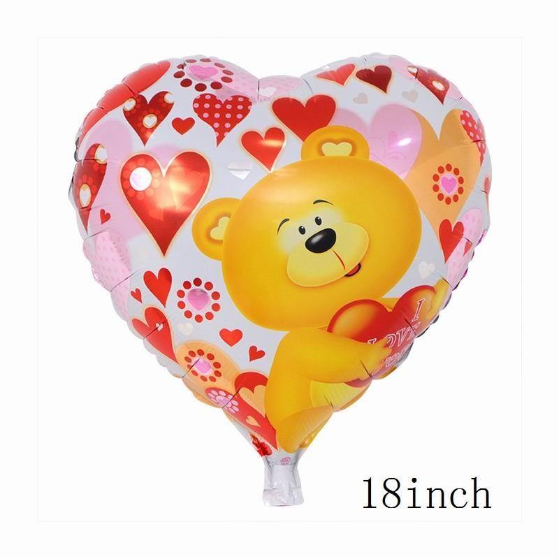 100x76cm Double Bear Hug Heart Balloons Foil Cartoon Bear I Love You Wedding Valentine's Day Event Party Balloon Decoration