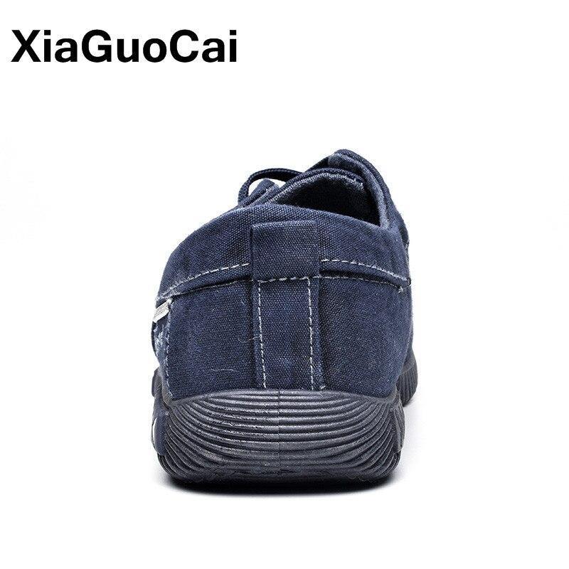 Canvas Men Shoes Big Size Spring Autumn Denim Man Casual Shoes Plimsolls Lace Up Breathable Male Flats Comfortable 2020 Footwear