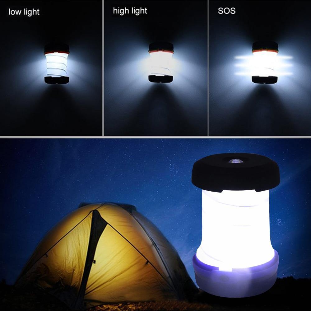 Outdoor Led Tent Camping Lamp Flashlight Retractable LED Lantern For Hiking Emergencies Lighting Folding Torch Camping light D25