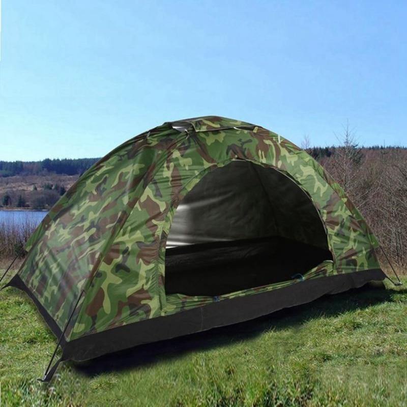 1 Person Portable Outdoor Camping Tent Outdoor Hiking Travel Camouflage Camping Napping Tent