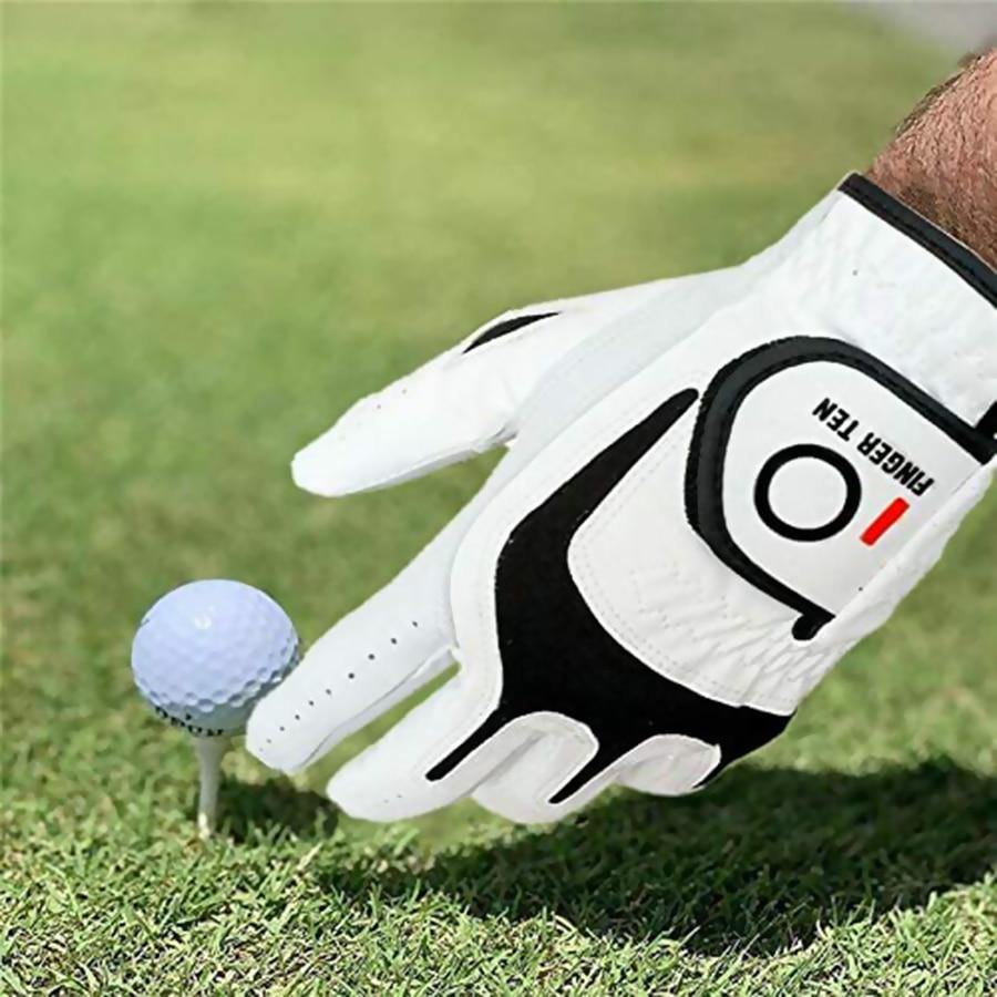 PU Leather Right Hand Golf Gloves Men All Weather Grip Soft Durable Left Hand Lh Rh 2 Pack/Set Golfer Player White Drop Shipping