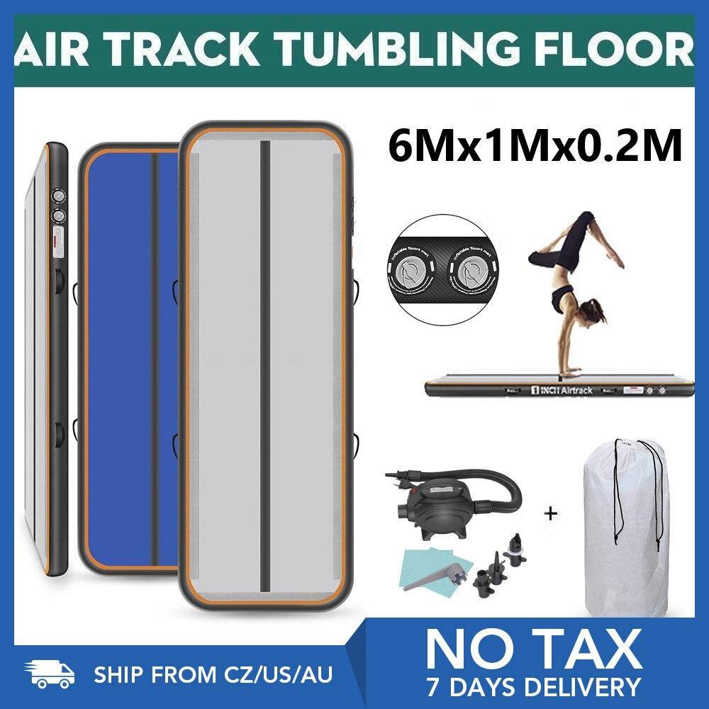 3/4/5/6m Air Track Inflatable Gymnastics Mat Yoga/Tumbling/Gym Mat PVC Waterproof Gymnastics Air Floor for Pool/Outdoor/Traning