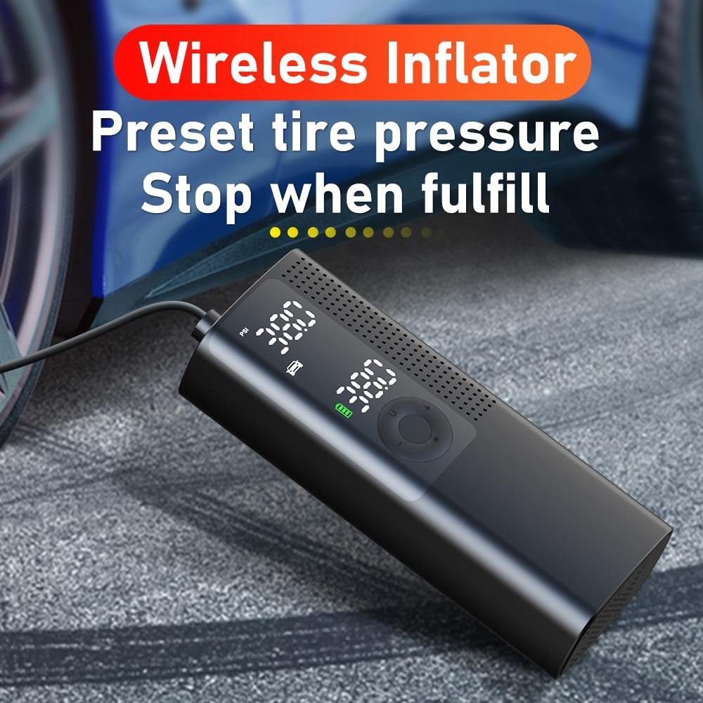 Car Electrical Air Pump Mini Portable Wireless Tire Inflatable Pump Inflator Air Compressor Pump for Car Motorcycle Bicycle ball