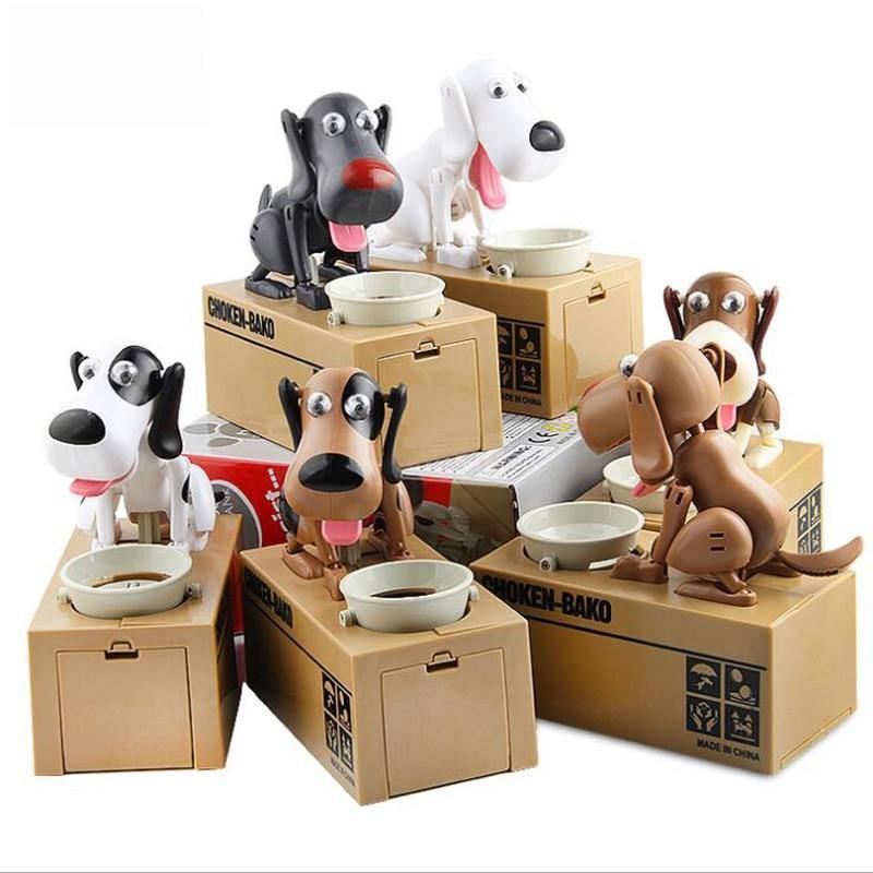 Greedy Robotic Doggy Bank Choken Bako Puppy Money Box Hungry Dog Coin Bank Automatic Money Saving Pot Dog Lovers Money Box Gift