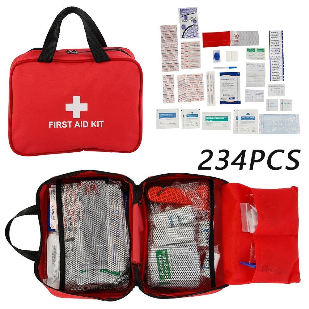 Survival Kits,222 PCS Emergency Survival Gear First Aid Kits with Molle  System Compatible Bag Outdoor Camping Gear Emergency Kits for