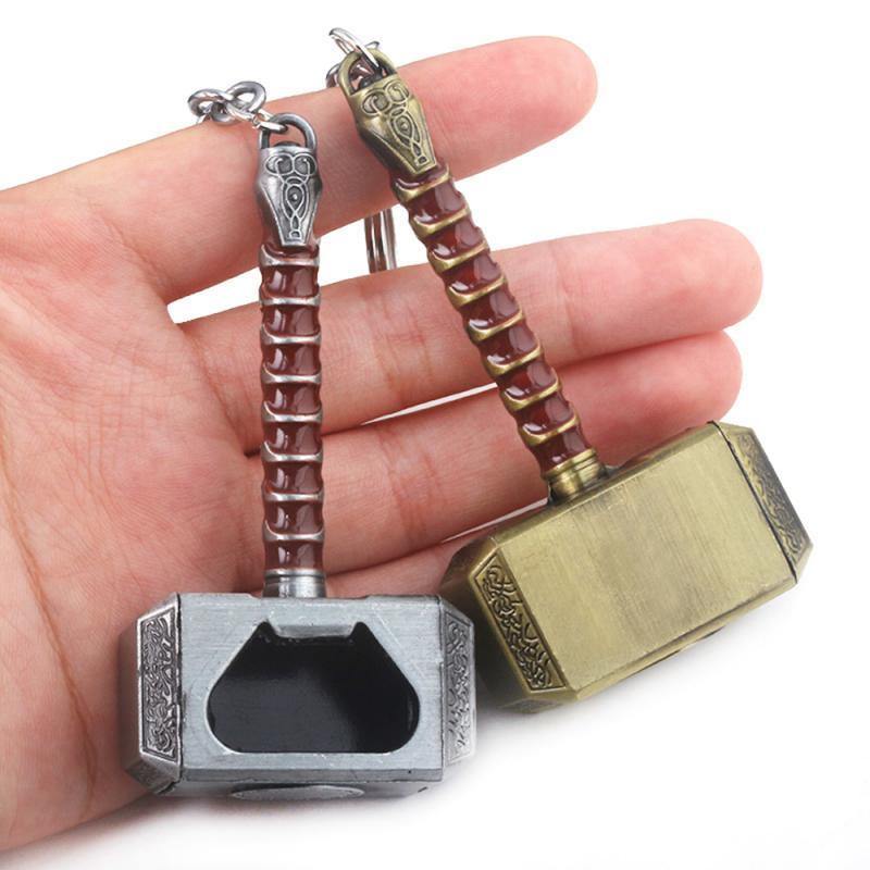 1PC Beer Bottle Openers Multifunction Hammer Of Thor Shaped Beer Bottle Opener With Long Handle Bottler Opener Keychain