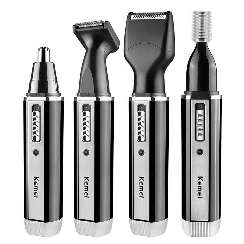 4 In 1 Professional Electric Rechargeable Nose And Ear Hair Trimmer Shaver Personal Care Tools For Men