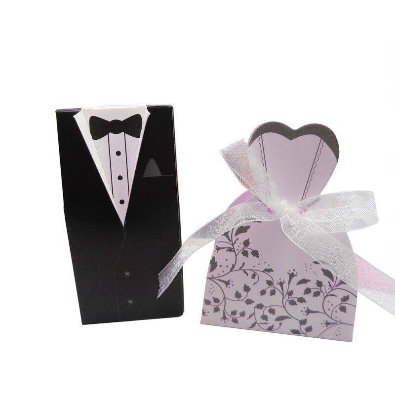 European Dress Wedding Candy Box Groom Bride Sugar Box Candy Boxes Home Garden Festive Party Supply