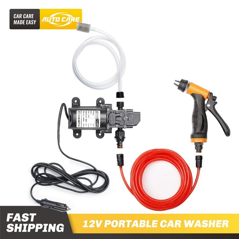 12V Car Washer Gun Pump Self-priming High Pressure Auto Electric Outdoor Portable Washing Machine Cleaning Device For Car Wash