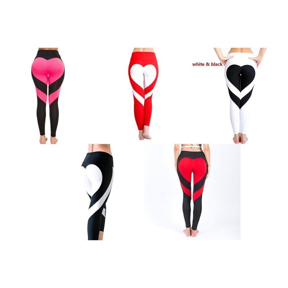 High Waist Sexy Gym Wear Yoga Pants Love design Leggings Workout Tights for Women Heart Booty Pants Push Up Running Fitness