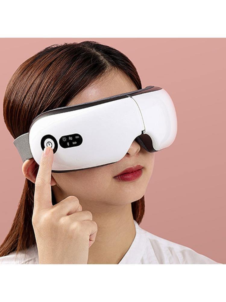 2021 New Foldable Eye Massager Air Pressure Vibration Hot Compress Bluetooth Music Tool