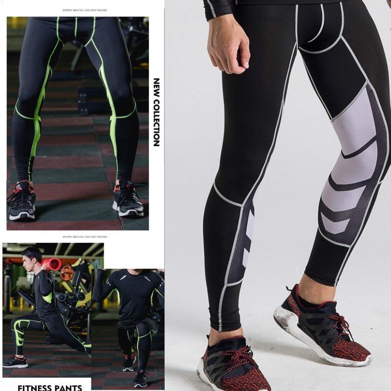 Compression Men Runing Leggings Pants Outdoors Basketball Football Training Tights Gym Fitness Sports Jogging Quick Dry Legging