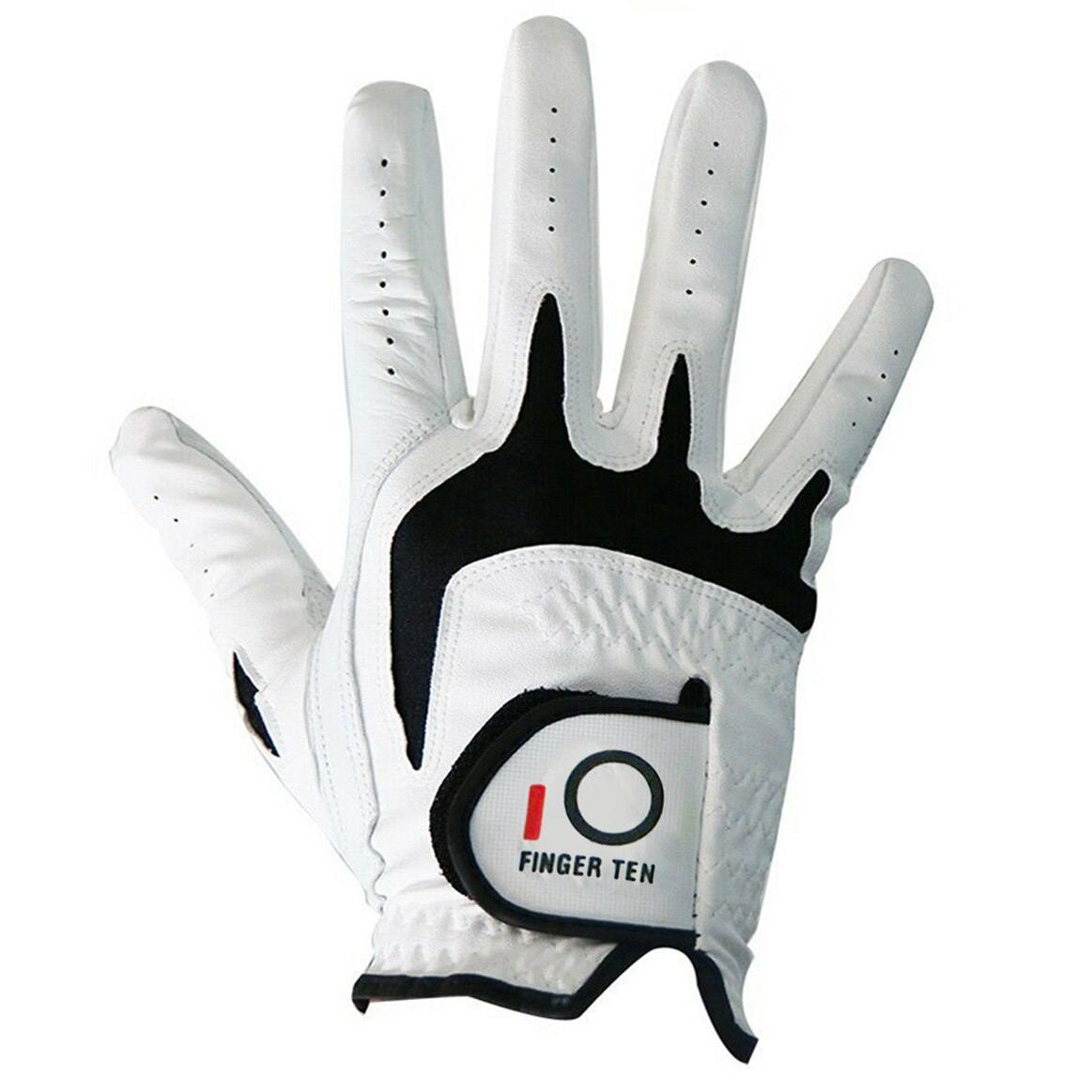 PU Leather Right Hand Golf Gloves Men All Weather Grip Soft Durable Left Hand Lh Rh 2 Pack/Set Golfer Player White Drop Shipping