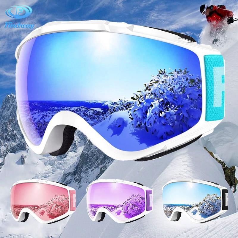 Findway brand Ski Goggles UV Protection OTG Design Anti-Fog Winter Snow Sport snowboard Snowmobile skiing Glasses for Men Women