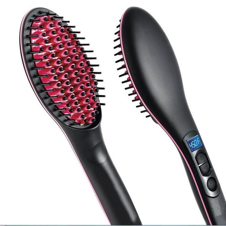 Electric Brush Hair Straightener Hair LCD Styling Straightening Comb Ionic Hair Brush Hot Irons Comb Hairbrush Heating Comb Tool