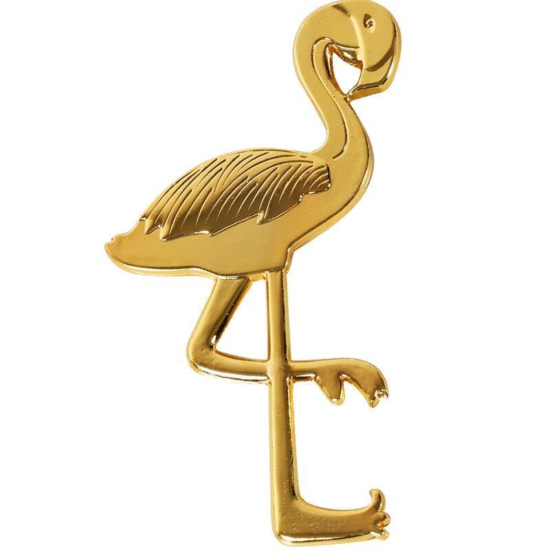 Gold Flamingo Alloy Beer Bottle Jar Opener Cute Wine Opener Birds Bottle Opener Card Of Bar Tool Wedding Gift For Guest