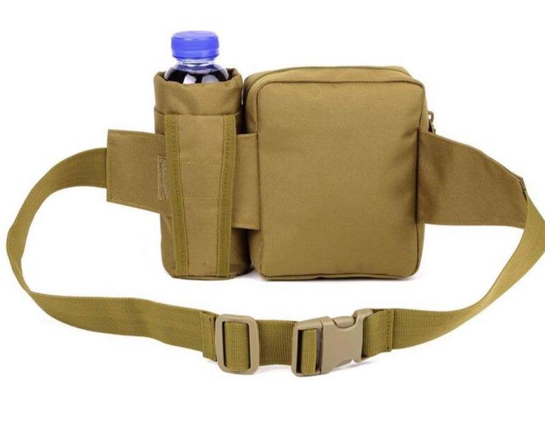 Tactical Water Bottle Waist Bag Military Outdoor Sports Camping Travel Waterproof 900D Nylon bag with water pouch Hiking Cycling