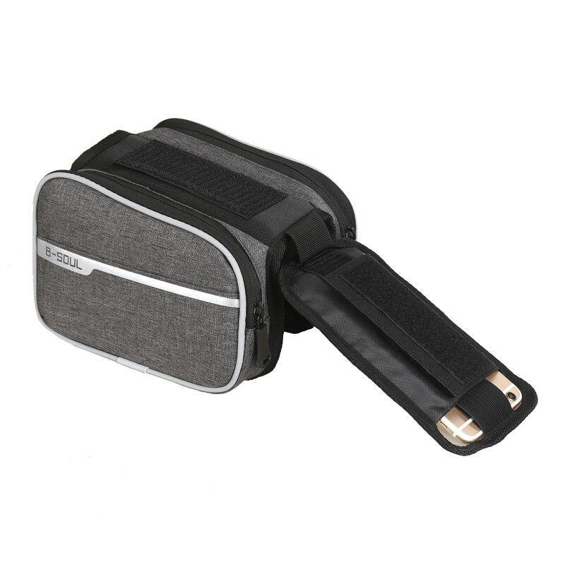 Outdoor Cycling Bicycle Frame Pouch Front Tube Bag Double Pack With Cell Phone Waterproof Sensitive Touch Screen Bagym