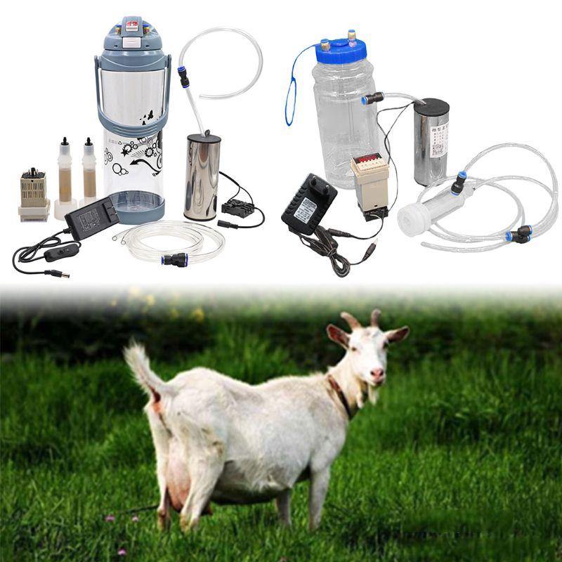 Durable 2L/3L Electric Cow Milker Milking Machine Tools with Adjustable Suction Goat Sheep Milk Tray for Small Farm Livestock