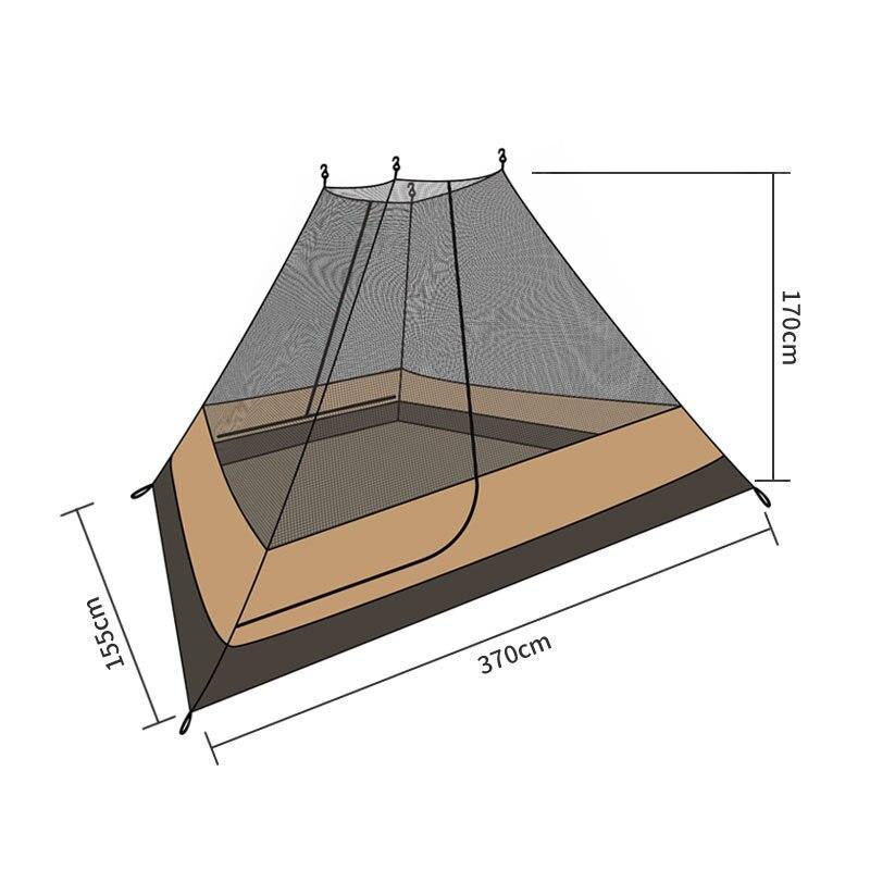 Hanging Inner Tent/Bottom Mat For Pyramid Indian Shelter Anti-Rainstorm Outdoor Camping Yurt With Chimney Hole 400*350*240cm