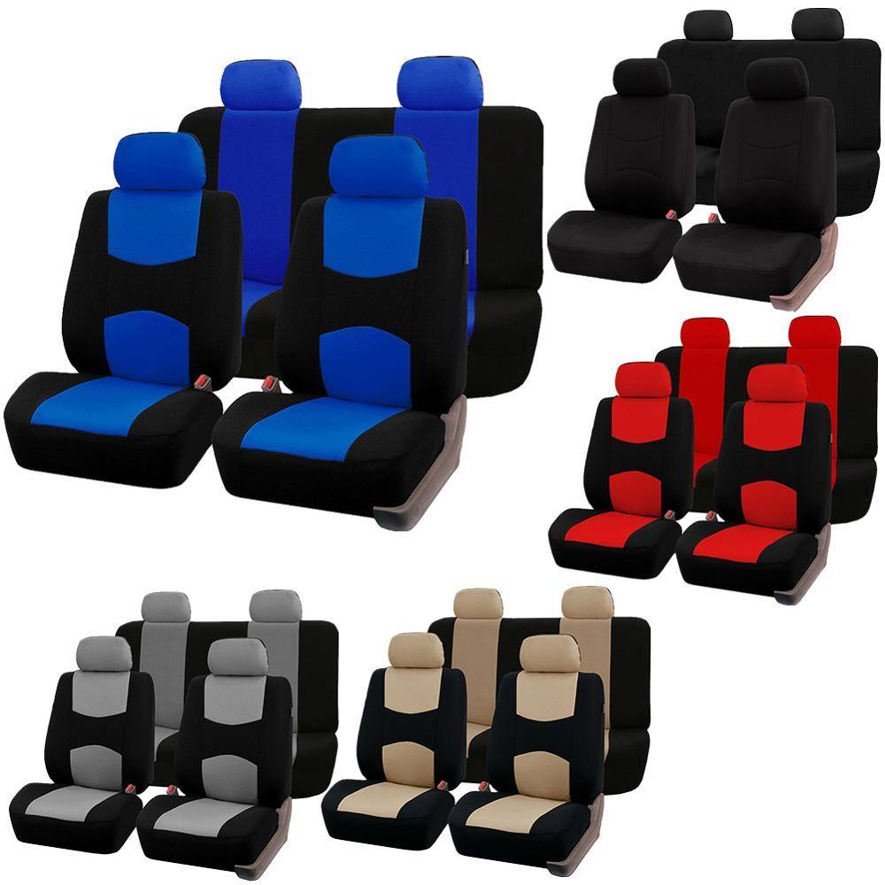 Universal 9pcs Styling Full set Seat Covers Cloth Front/Back Interior Accessories Autom Protector Car Seat Cover Dropshipping