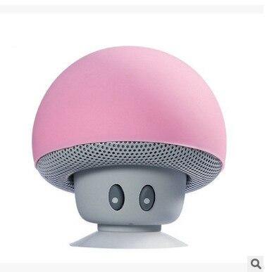Cartoon mini portable small mushroom head wireless bluetooth speaker silicone suction cup speaker phone holder audio