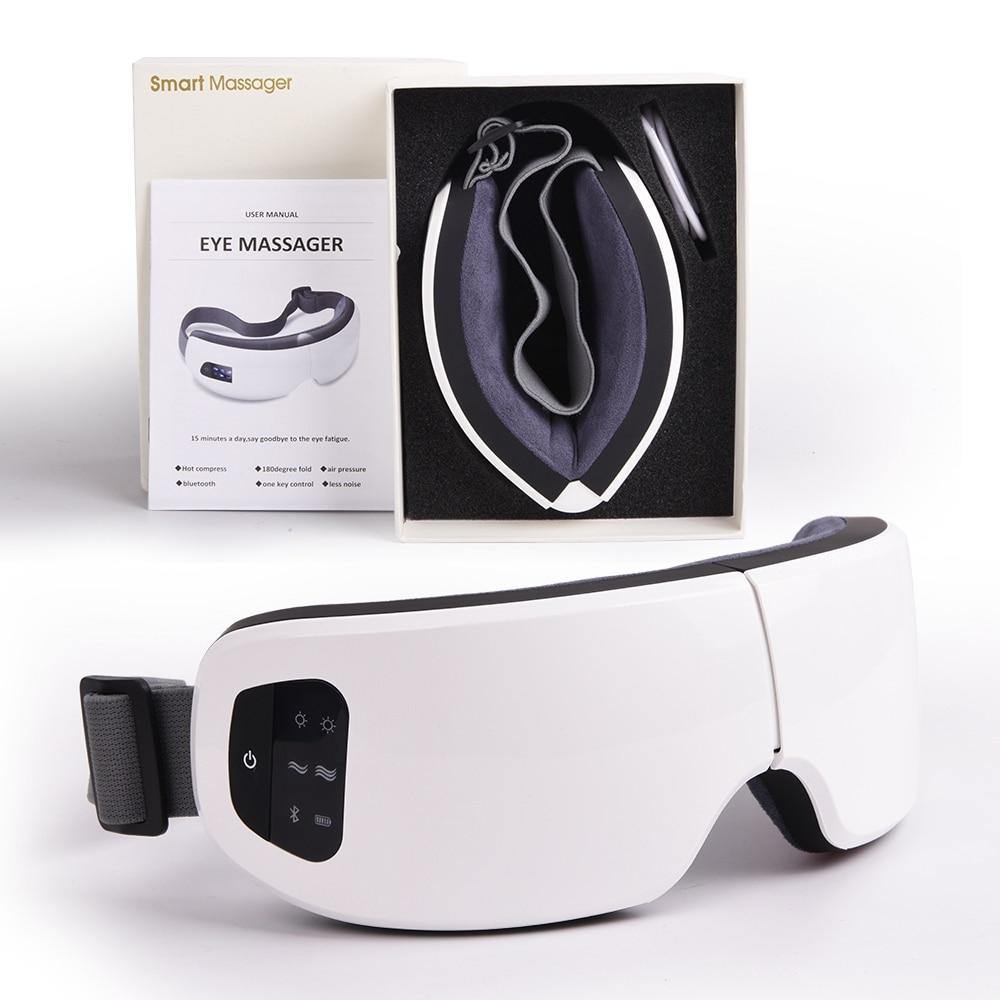 HeTaiDa Eye Massager Anti Wrinkle Fatigue Relief Music Wireless Heating Air Pressure Vibration Eye Massage Glasses for Eye Care