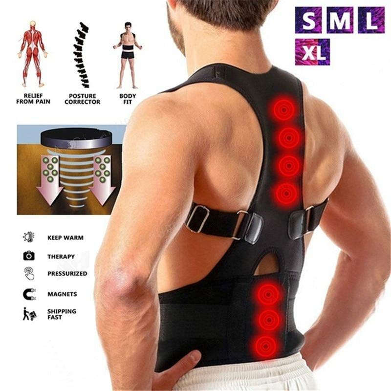 ZITY Sitting Posture Corrector Adjustable Magnetic Shape Body Shoulder Brace Belt Men and Women Back Vertebra Correct Therapy