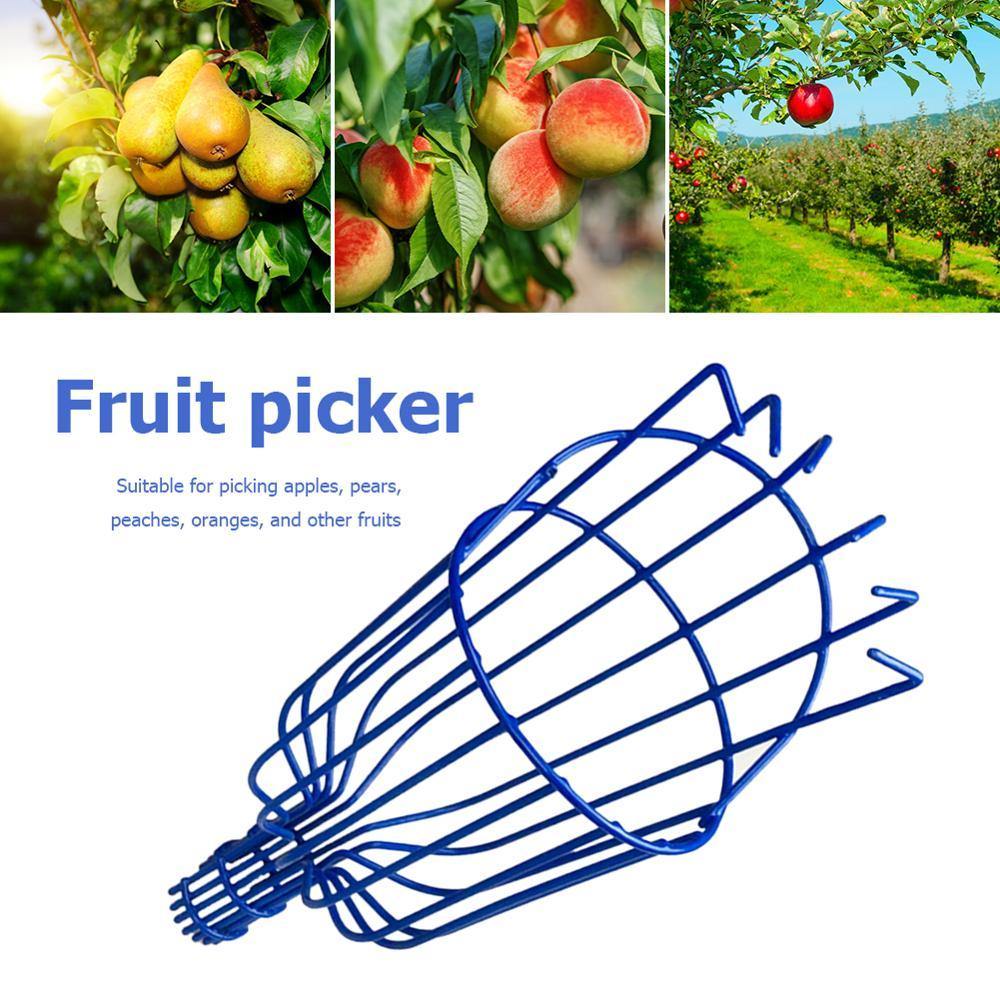 Detachable Fruit Picker Head Carbon Steel Gardening Greenhouse Fruits Collection Picking Catcher Device Farm Garden Tools