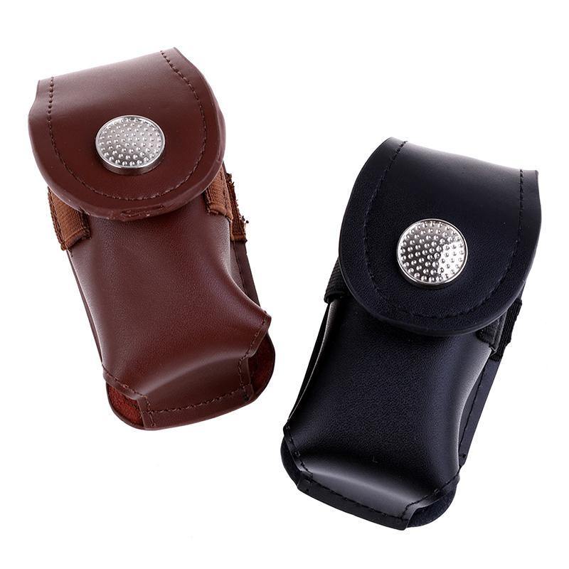 Portable Golf Ball Holder with 2 Trainning Balls Waist Pouch Bag Leather Anti-dust Golf Tee Bag Small Golf Ball Bag Parts Hot