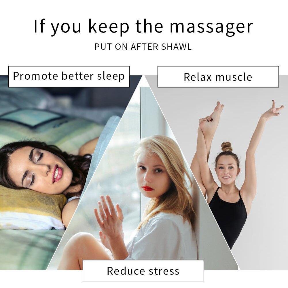 Electrical Massage Shiatsu Back Shoulder Body Neck Massager Multifunctional Shawl Infrared Heated Kneading Car/Home Massager