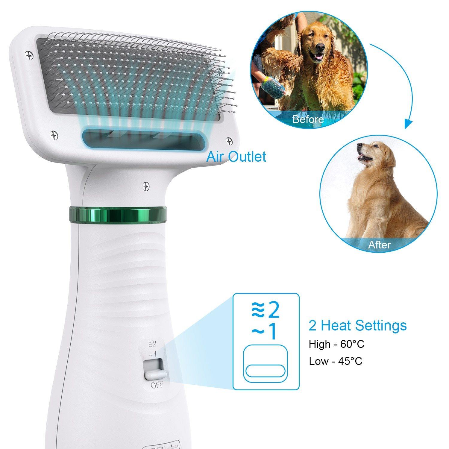 Portable Pet Dog Hair Dryer And Comb Brush  With Low Noise - Mercy Abounding