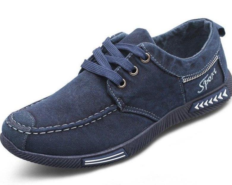 Canvas Men Shoes Big Size Spring Autumn Denim Man Casual Shoes Plimsolls Lace Up Breathable Male Flats Comfortable 2020 Footwear