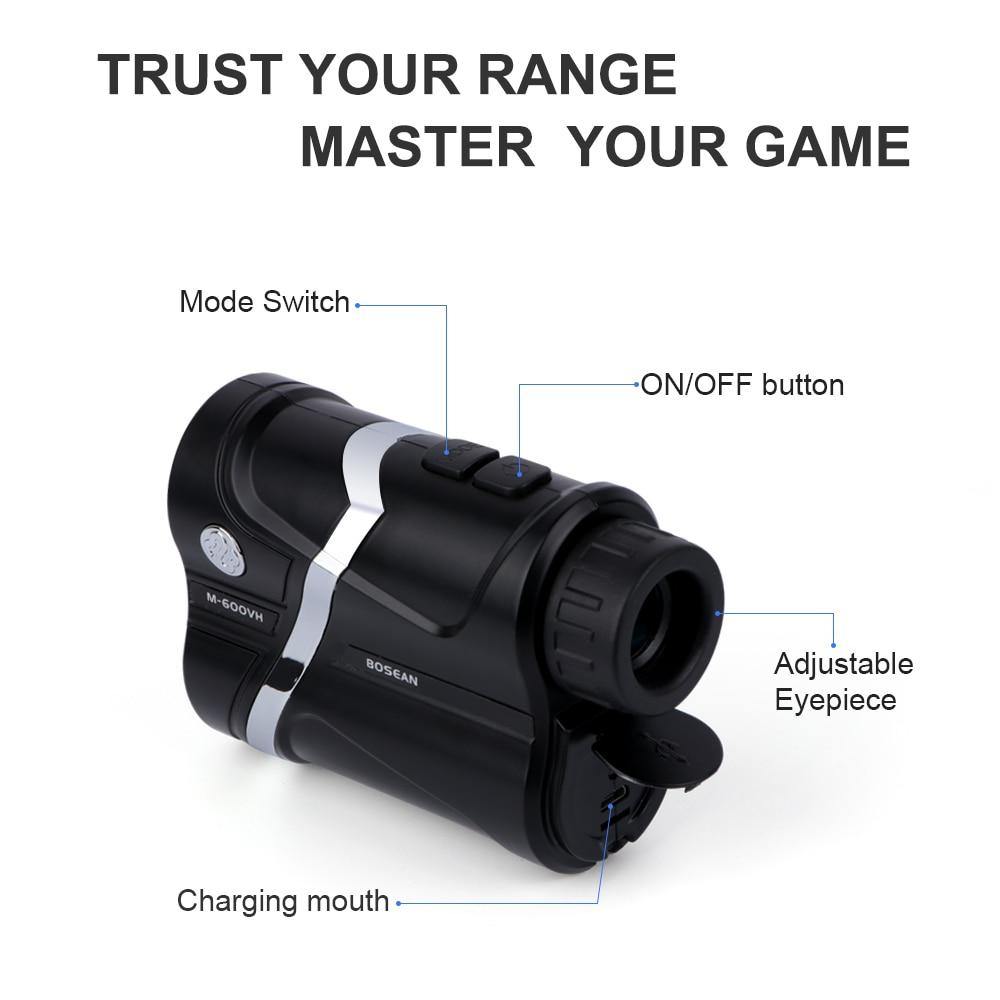 Bosean Golf Laser Rangefinder Flag-Lock Distance Height Angle Speed Range finder for Hunting USB Charging дальномер для охоты