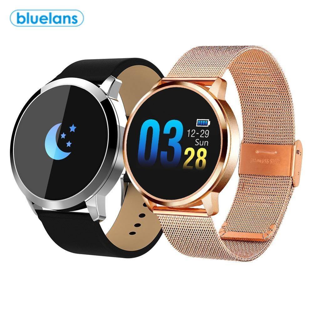 Q8 0.95-Inch OLED Color Screen Heart Rate Monitor Fitness Business Sports Smart Watch Multi-Language Waterproof Bracelet