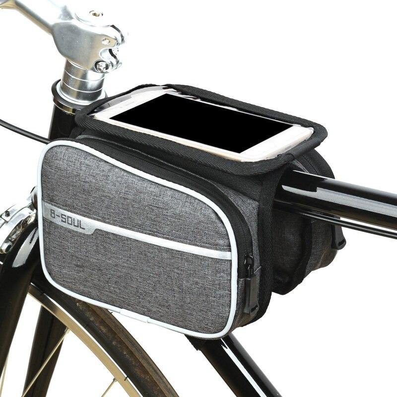 Outdoor Cycling Bicycle Frame Pouch Front Tube Bag Double Pack With Cell Phone Waterproof Sensitive Touch Screen Bagym