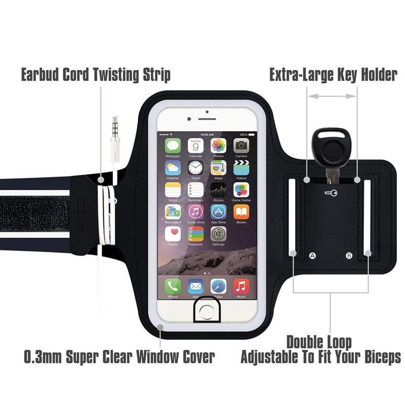 Oppselve Runing Mobile Phone Armband Case for iPhone 11 Pro Max X XS XR 8 7 6 Adjustable Sports Elastic Band for Samsung Xiaomi