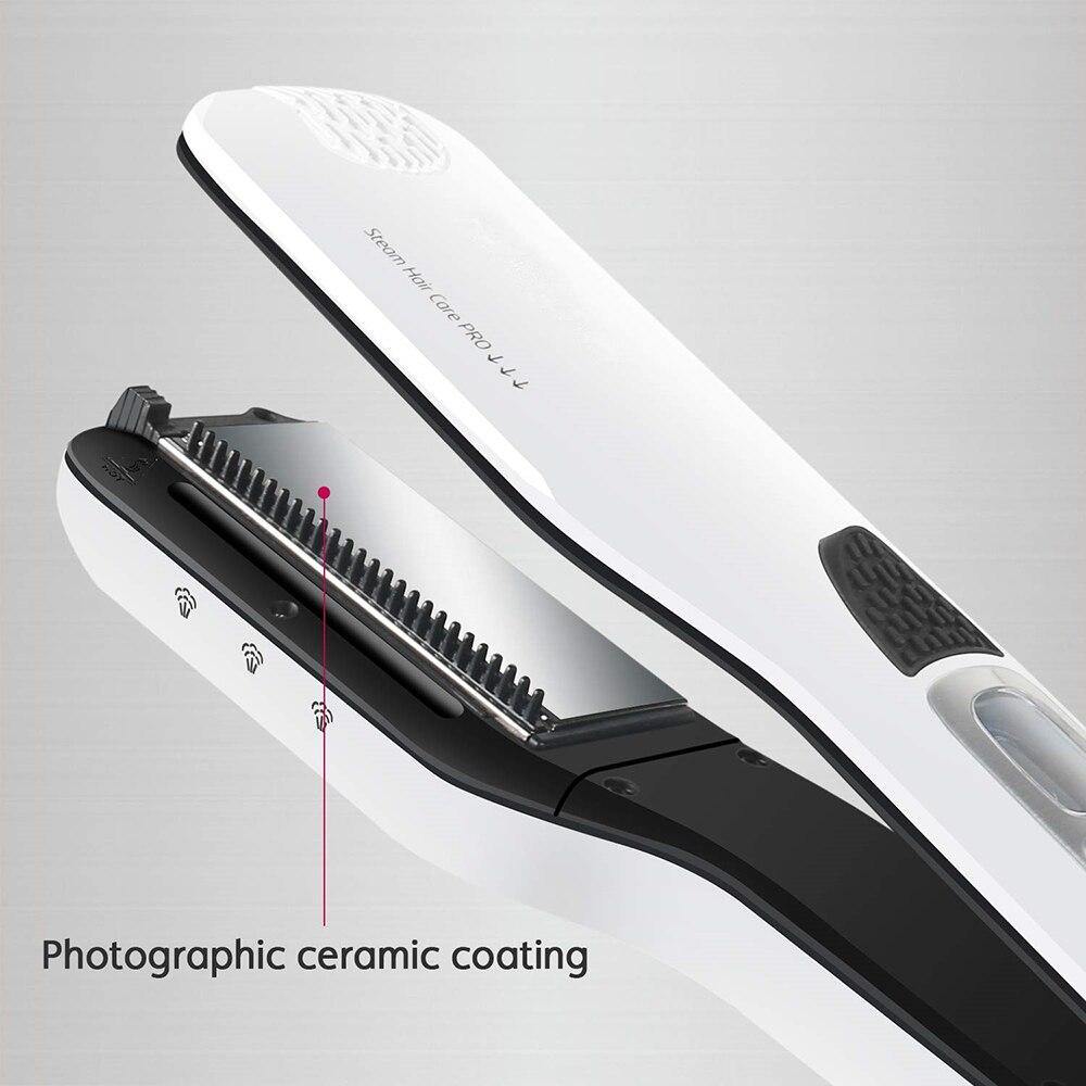 Steam Straightener Professional Hair Straightener Brush Steampod Flat Iron Hair Straightening Comb Styling Tools Vapor Spray