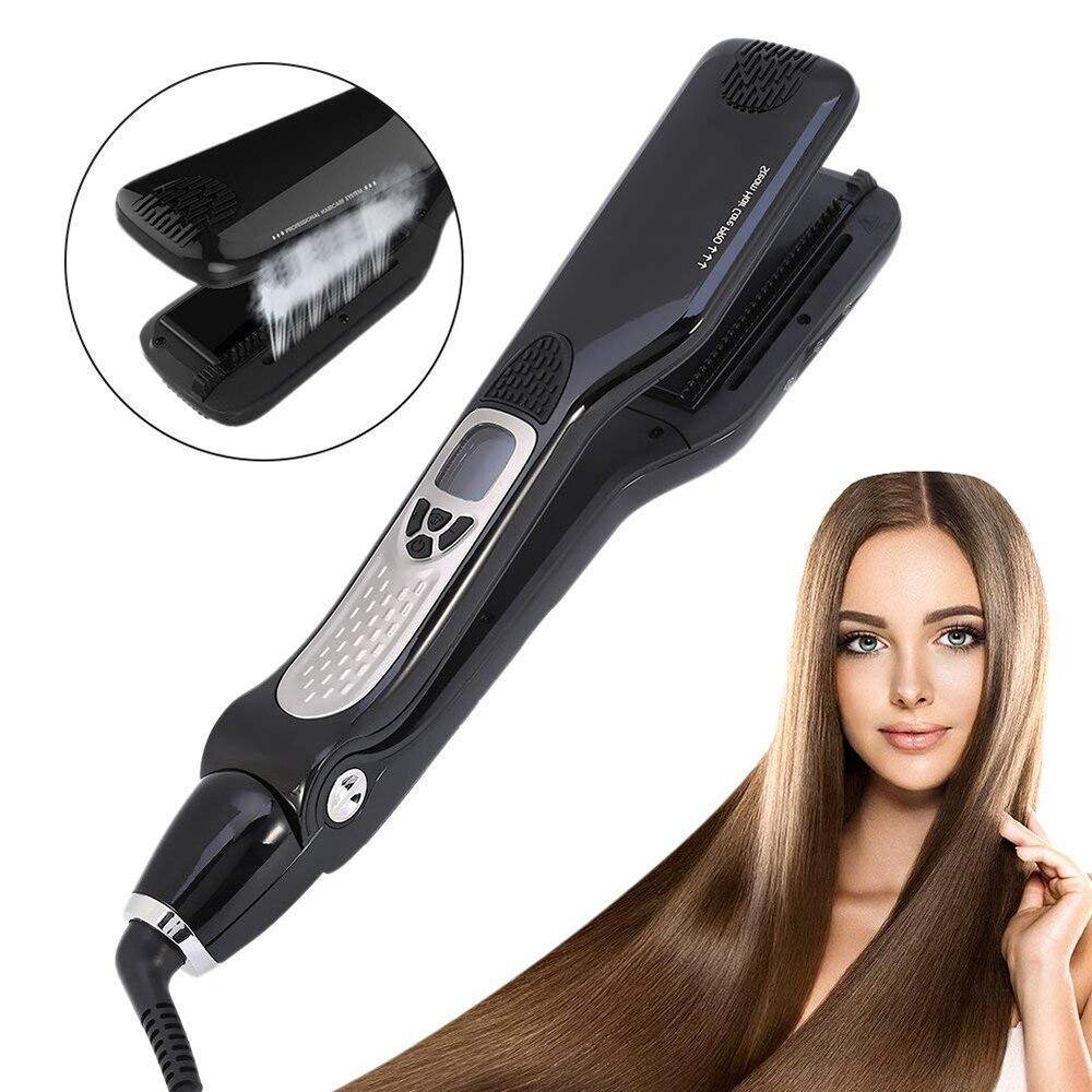 Steam Straightener Professional Hair Straightener Brush Steampod Flat Iron Hair Straightening Comb Styling Tools Vapor Spray