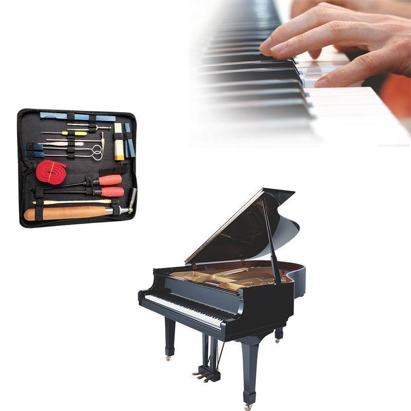 13pcs/set Professional Piano Tuning Maintenance Tool Kits Hammer Stick Screwdriver With Case Portable Piano Accessories