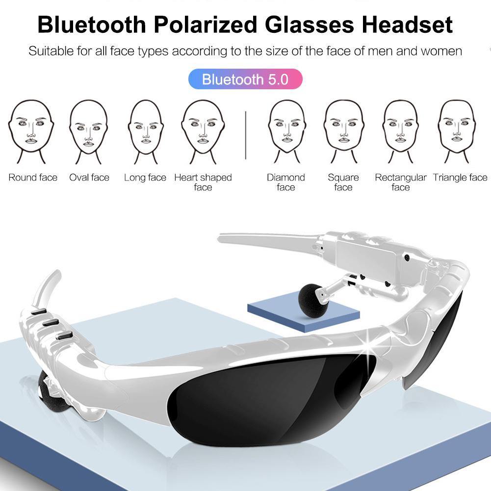 Smart Bluetooth 5.0 Headset Wireless Polarized Bluetooth Sunglasses Sports Driving Bluetooth Glasses Earphone Universal