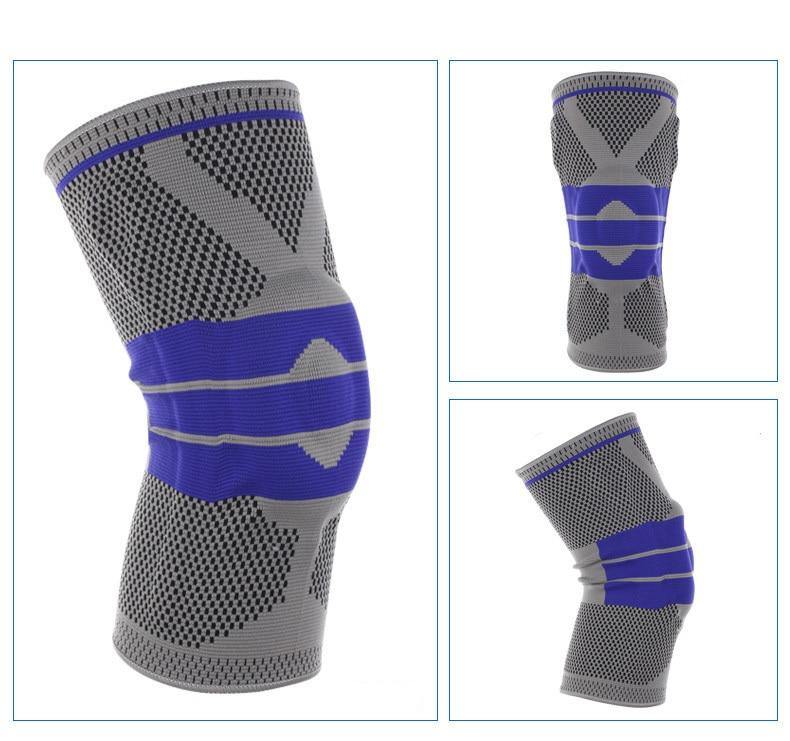 1Pcs S-5XL Large Size Runing Hiking Nylon Silicon Padded Knee Pads Support Brace Patella Protector Kneepad For Fat Person