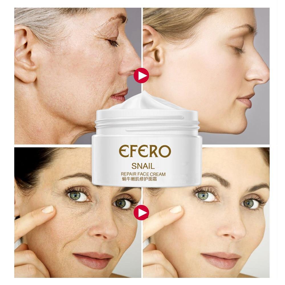 efero Snail Essence Repair Face Cream Moisturizing Whitening Anti Wrinkle Acne Treatment Firming Lift Snail Cream for Face Care