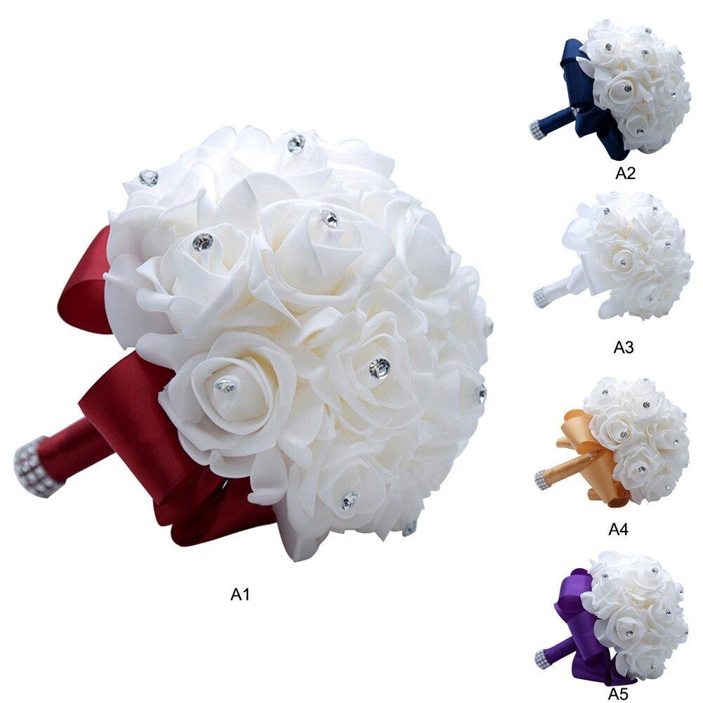 18*22cm Holding Flower Bride Simulation Bouquet Wedding Supplies PE Bridesmaid Wedding Foam flowers