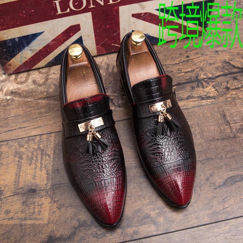 men's evening dress shoes snake skin leather wedding brogue oxford shoes fashion office social elegant business formal shoes men